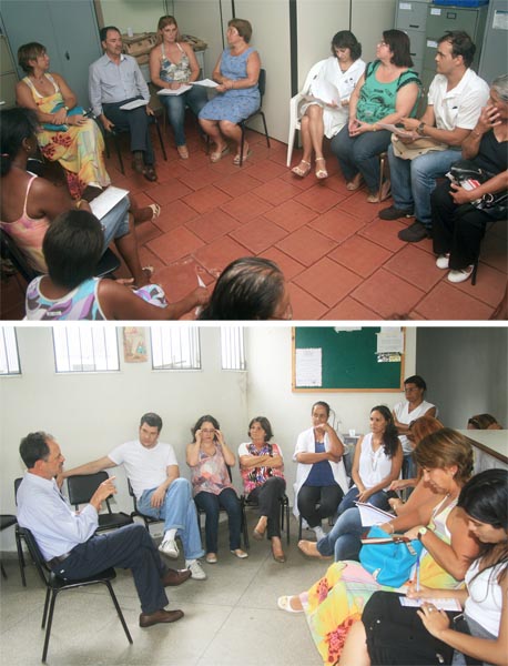 Portal de Not�cias PJF | Prefeito e secret�ria de Sa�de dialogam com profissionais das Uaps de Esplanada e Monte Castelo  | SS - 10/2/2012